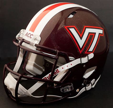 VIRGINIA TECH HOKIES NCAA Riddell SPEED Full Size Authentic Football ...