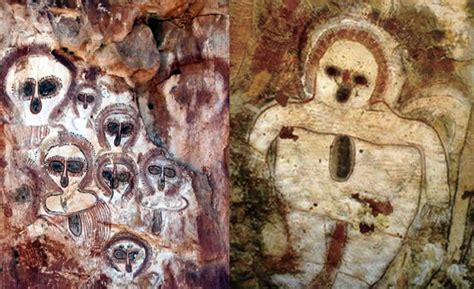 Alien Art | Australia 5000 Year Old Wandjina Petroglyph Cave Paintings | Ancestry of Man