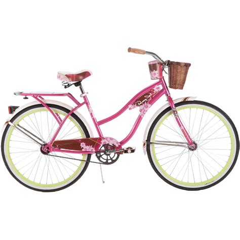 Huffy Panama Jack Womens Pink Beach Cruiser Bike Basket Rear Rack | Hot ...