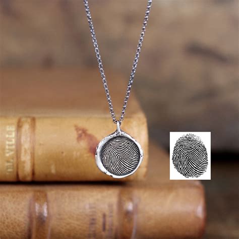 Personalized Fingerprint Necklace Thumbprint Jewelry Finger | Etsy