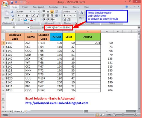 Array in Excel Uses, Benefits and Details with examples in array functions formula and constants ...