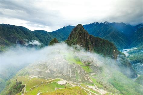 Premium Photo | Machu picchu aerial view