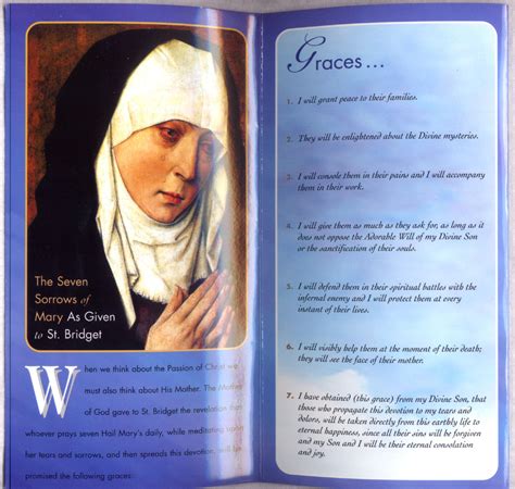 The Twelve Year Prayers of St Bridget folder booklet each