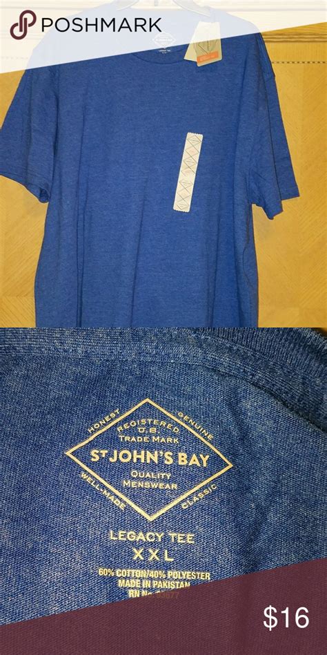 ST. JOHN'S BAY SHIRT Soft material feel good and soft to the wear Legacy Tee NWT St. JOHN'S BAY ...