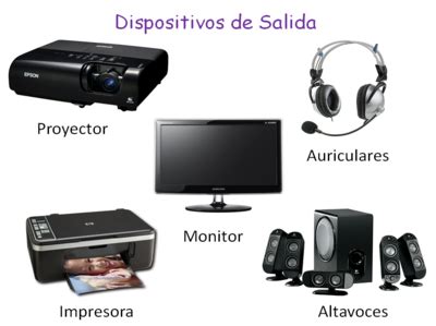 Algunos dispositivos de salida de información de un ordenador. Monitor ...