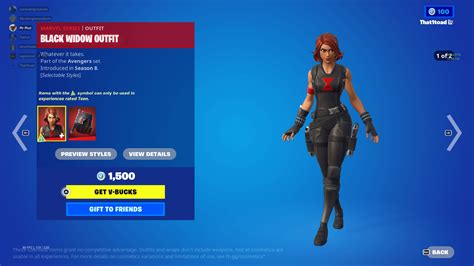 OG Black Widow is Back! : r/FortNiteBR