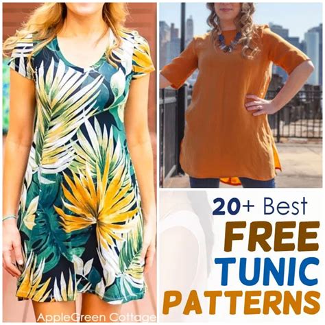 A must-see, huge collection of free tunic patterns to sew ranging from sleeveless tunics, tunic ...