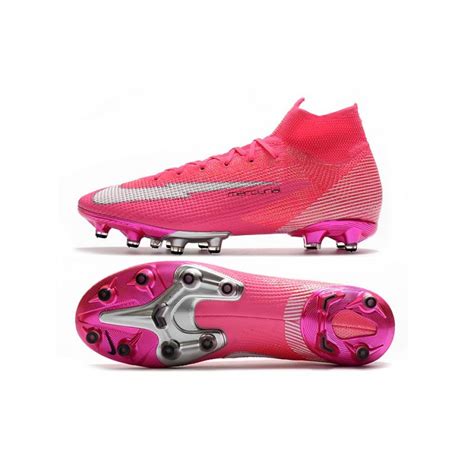 Hot Nike Mbappe Mercurial Superfly 7 Elite AG Pro Pink Panther Soccer ...