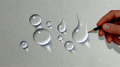 Water Drops - Drawing Water Drops Using Simple Colored Pencils | - YouTube