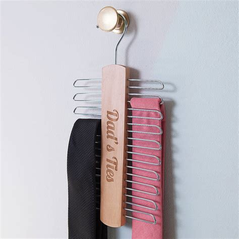 engraved personalised tie hanger by clouds and currents | notonthehighstreet.com