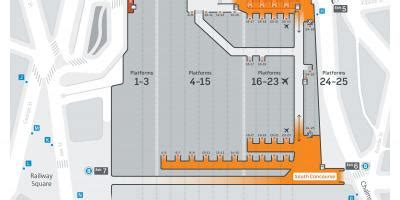 Central station sydney map - Map of central station sydney (Australia)