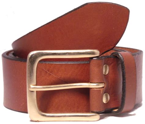 Buy Brown 1 3/4 Inch Leather Belt | Brass Half Square Buckle – BuckleMyBelt