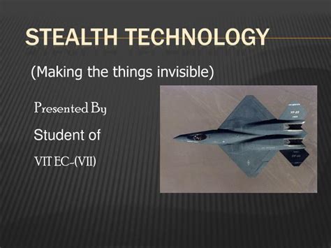 PPT - STEALTH TECHNOLOGY PowerPoint Presentation, free download - ID ...