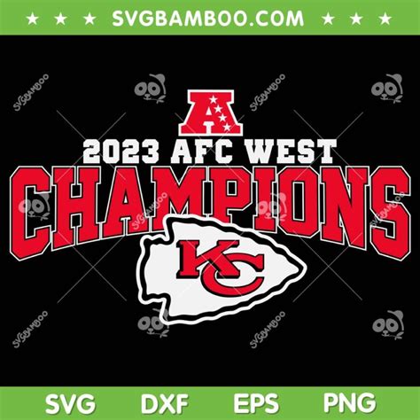 Chiefs 2023 AFC West Champions SVG PNG