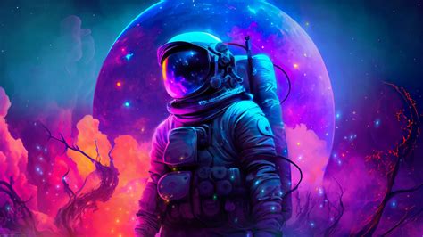 Astronaut Neon Planet 4K Live Wallpaper by livewallpaperspc on DeviantArt