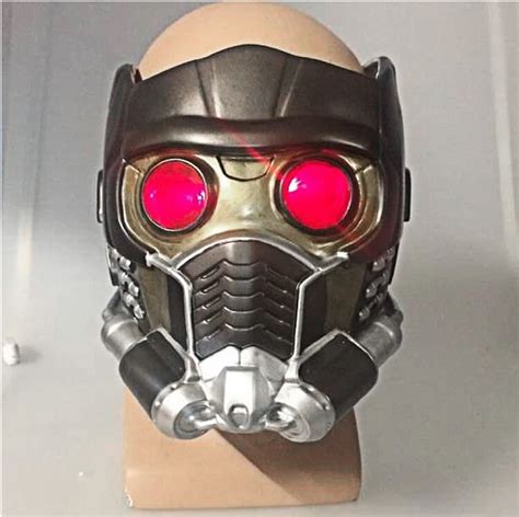 Guardians of the Galaxy Helmet Cosplay Peter Quill Helmet PVC With Led Light Star Lord Adult ...