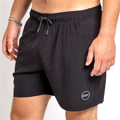 16" Ziggy 4-Way Stretch Swim Trunks // Black (L) - Kove Supply - Touch of Modern