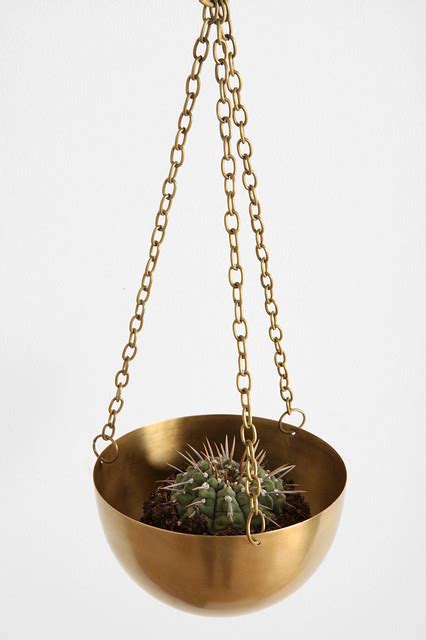 Hanging Brass Planter - Traditional - Indoor Pots And Planters - by Urban Outfitters