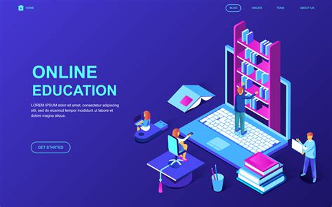 Online Education Web Banner 270946 Vector Art at Vecteezy