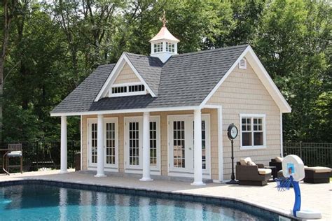 Livingston Model, 12 x 24 with optional cupola | Pool houses, Pool ...