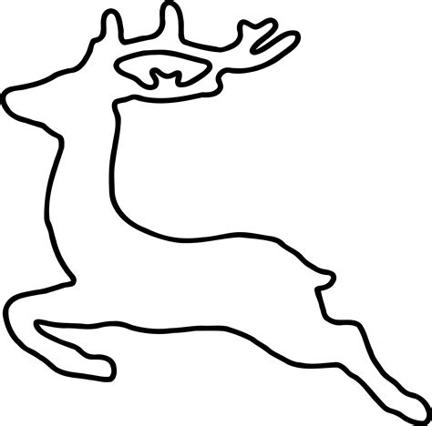 Jumping Deer Silhouette | Deer silhouette, Reindeer drawing, Christmas ...