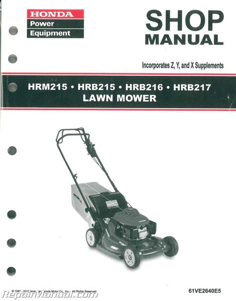 Honda Lawn Mower Manuals - Repair Manuals Online