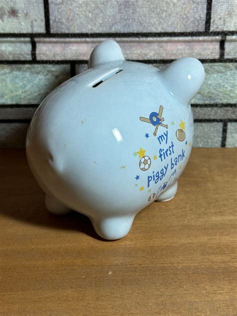 Piggy My First Piggy Bank Blue Ceramic Great Condition 5 Tall, Quikship Item - Etsy