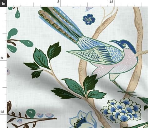 Chintz-Chinoserie-wallpaper, fabric Fabric | Spoonflower