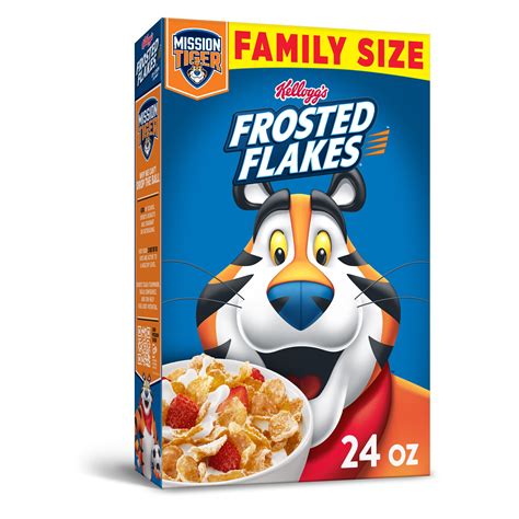 Kellogg's Frosted Flakes, Breakfast Cereal, Original, Family Size, 24 Oz - Walmart.com - Walmart.com