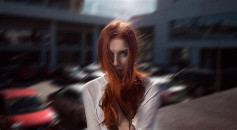 redhead, motion blur, girl, portrait, face - wallpaper #146282 ...