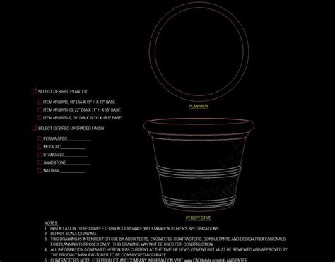 Planters Cad Blocks