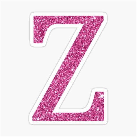 "Pink Glitter Letter Z" Sticker for Sale by DevineDesignz | Redbubble