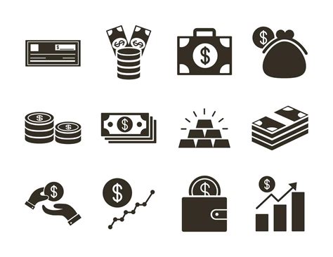 bundle of money currency set icons 2717738 Vector Art at Vecteezy