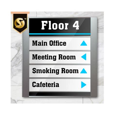 China Custom Aluminum Office Sign Wall Plaque Direction Sign Board - China Sliding Door Number ...