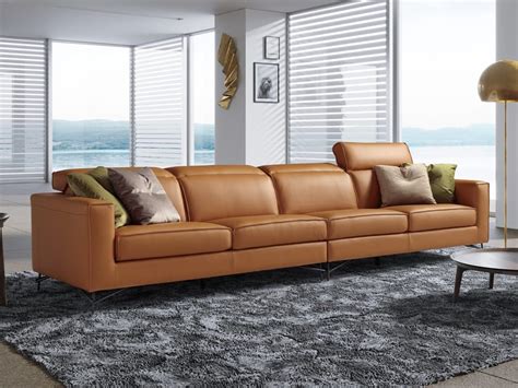 LEONARDO | 4 seater sofa Sectional 4 seater leather sofa By Marinelli Home