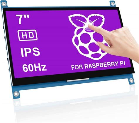 Raspberry Touchscreen APROTII Portable Compatible 7", 1024X600, Frameless, Built-In Speakers ...