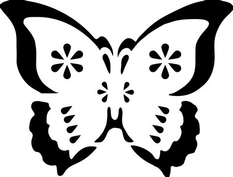 Butterfly Stencil Clip Art