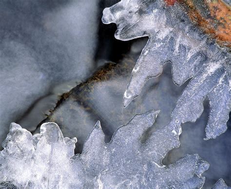 Ice Crystals Above Running Water Photograph by Simon Fraser/science ...