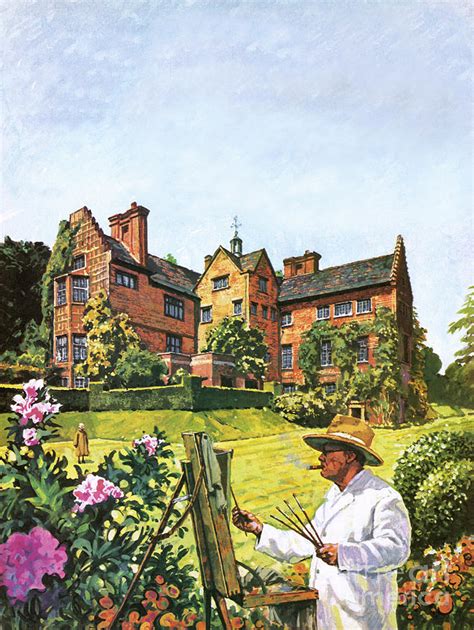 Winston Churchill painting at Chartwell Painting by Harry Green - Fine ...