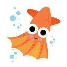 Vampire Octopus Animal Cartoon Character Vector Illustration Stock ...