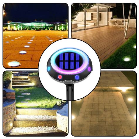 Patio Lights,CELNNCOE LED Outdoor Solar Lights, Land-scape Spotlights ...