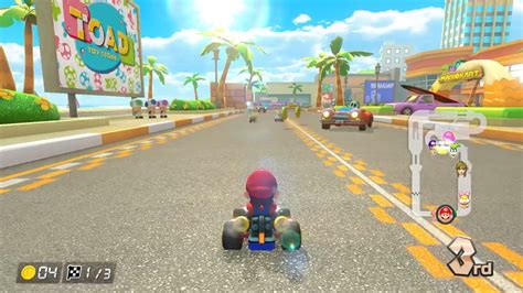 Mario Kart 8 Deluxe Coconut Mall track updated to include moving cars