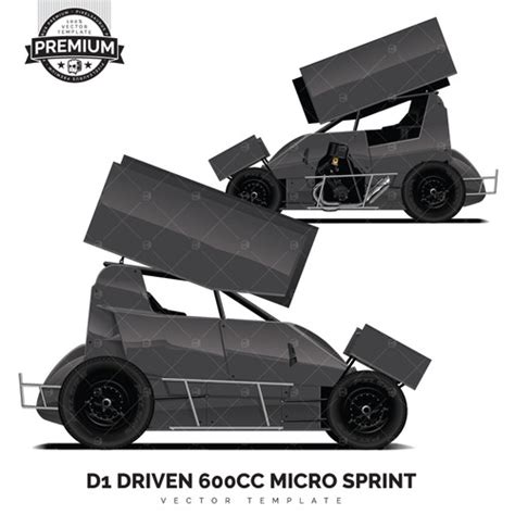 CS9 CHASSIS 600cc Micro Sprint 'Premium' Vector Template - Pixelsaurus