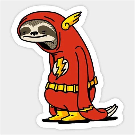 Sloth Flash Funny Sticker Decal - Etsy UK | Laptop decal stickers ...