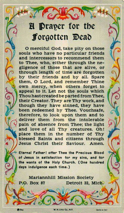 A Catholic Life: A Prayer for the Forgotten Dead