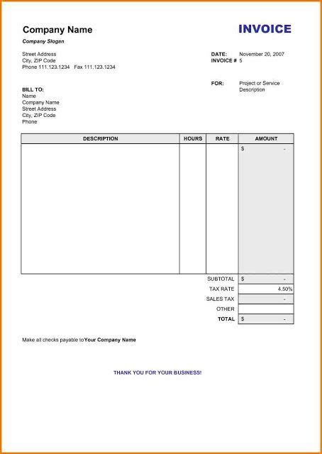 Small Business Invoice Template Free Download - Armando Friend's Template