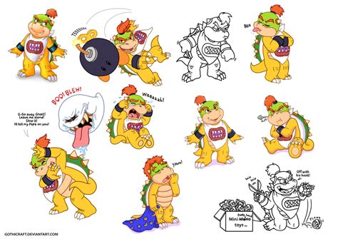 Bowser Jr doodles by GothiCraft on DeviantArt