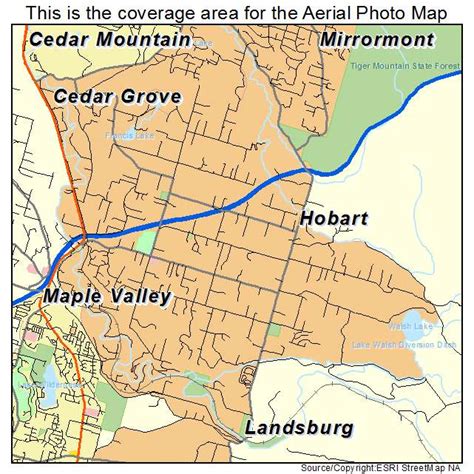 Aerial Photography Map of Hobart, WA Washington