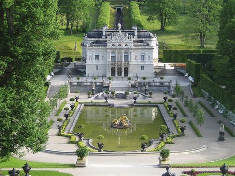 Aerial Image Of The Linderhof Palace In Germany