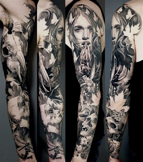 Black and Grey Tattoos in London, Full Sleeves, Portraits, Realism and ...